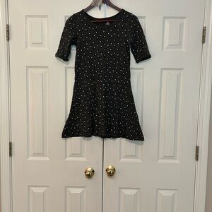Old Navy Black Dot-Print Stretch Knit Dress